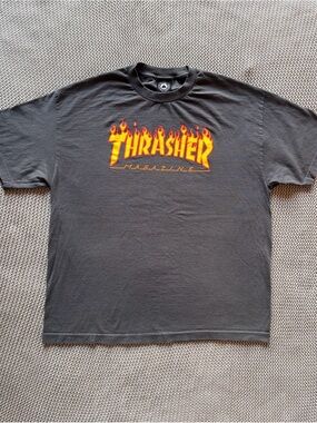 Y2K Thrasher Magazine Skate Flame Logo Shirt